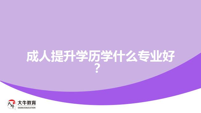 成人提升学历学什么专业好？