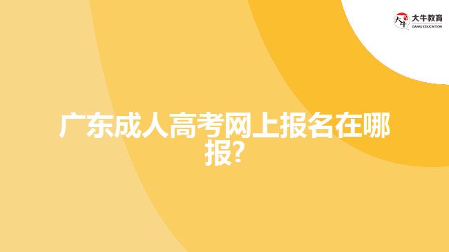 广东成人高考网上报名