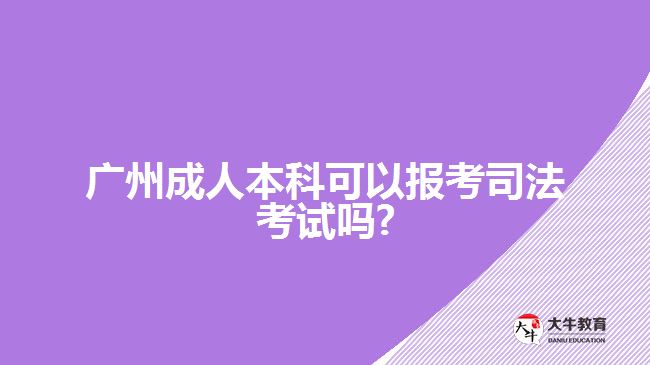 成人本科报考司法考试