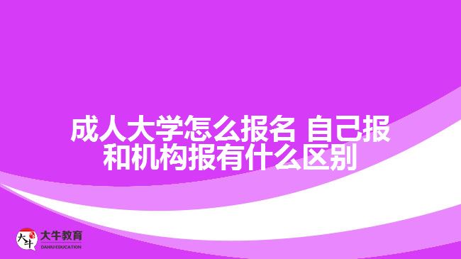 成人大学怎么报名