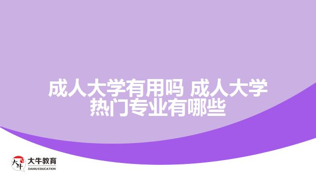 成人大学有用吗